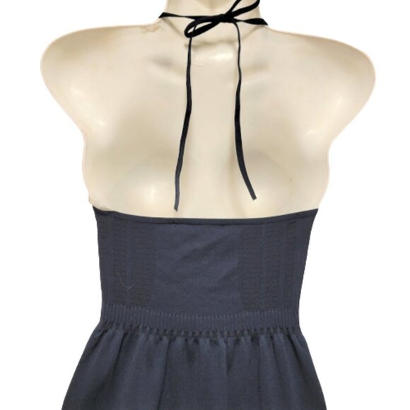 Dark Blue Halter Tie Dress  Size S - Picture 4 of 12